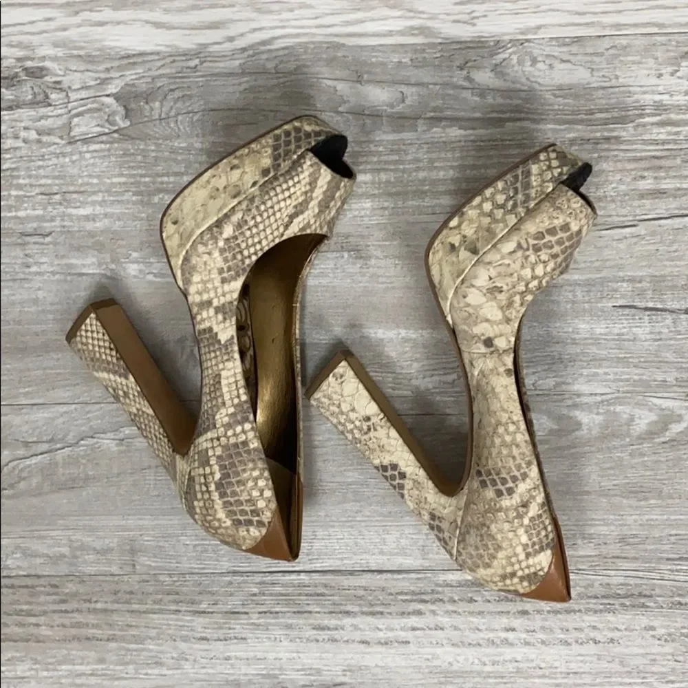 Sam Edelman SnakeSkin Platform Heels